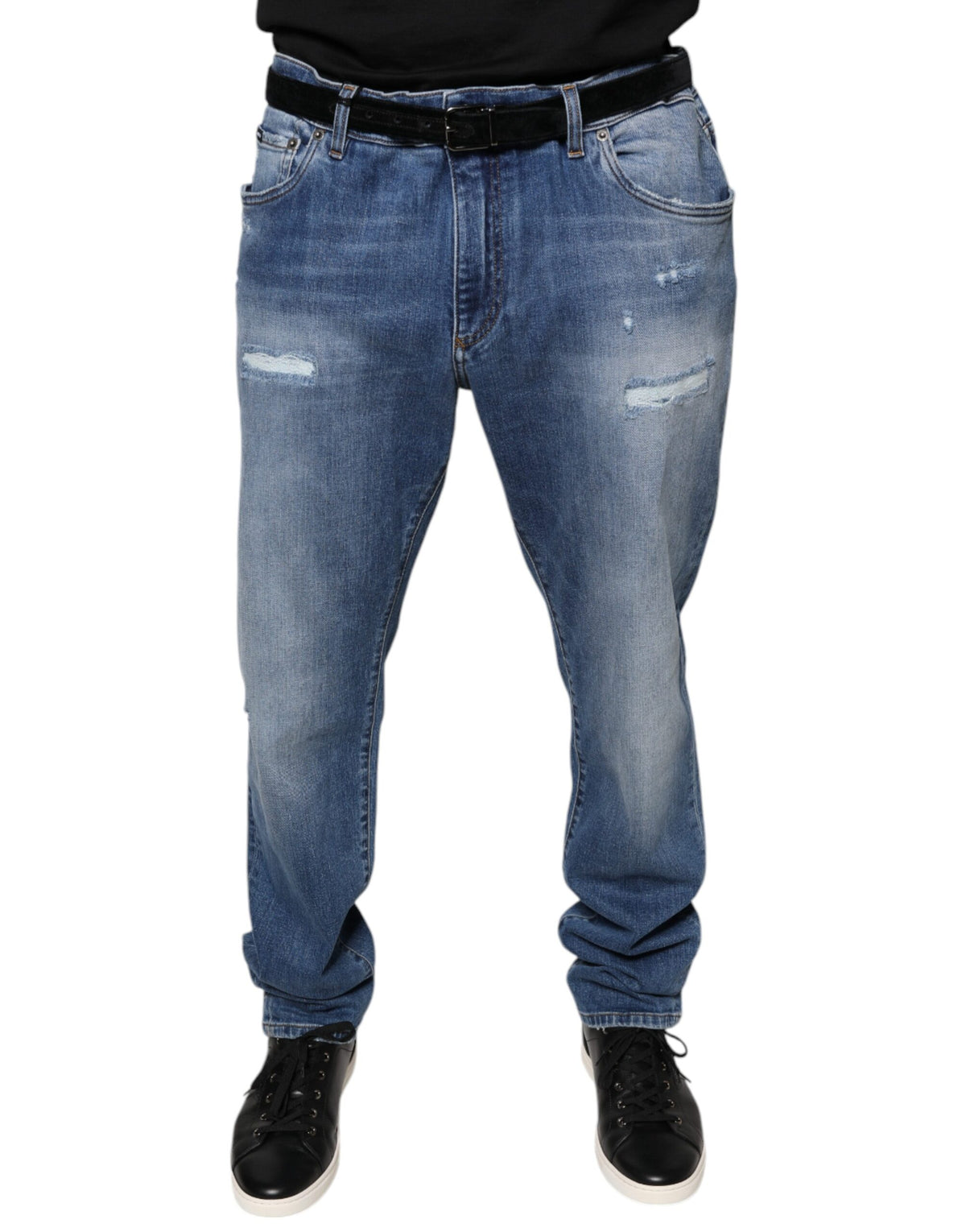 Jeans en jean pour homme Dolce &amp; Gabbana en coton stretch bleu délavé