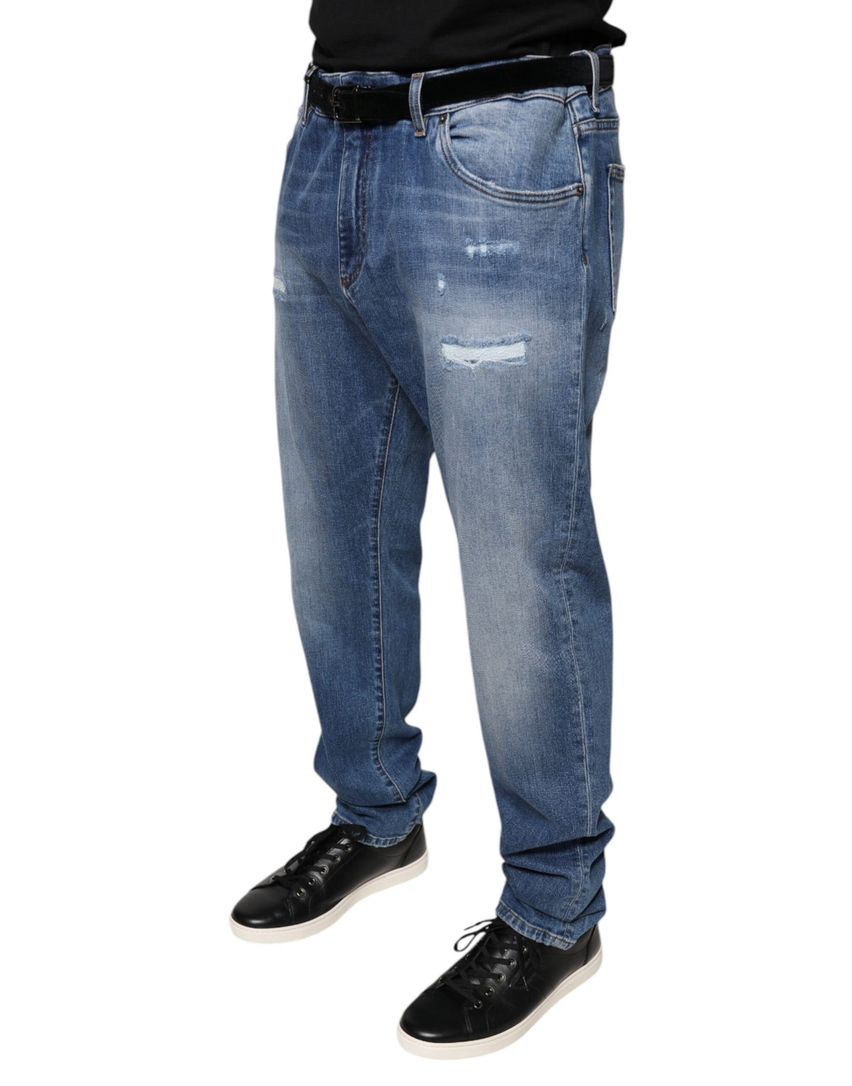 Jeans en jean pour homme Dolce &amp; Gabbana en coton stretch bleu délavé