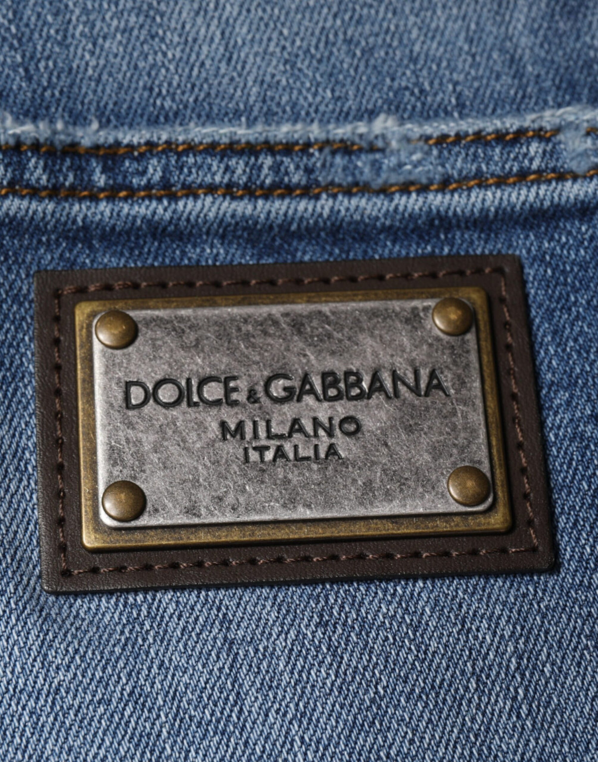 Jeans en jean pour homme Dolce &amp; Gabbana en coton stretch bleu délavé