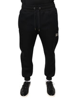 Pantalon de jogging en modal noir avec logo DG de Dolce &amp; Gabbana pour homme.