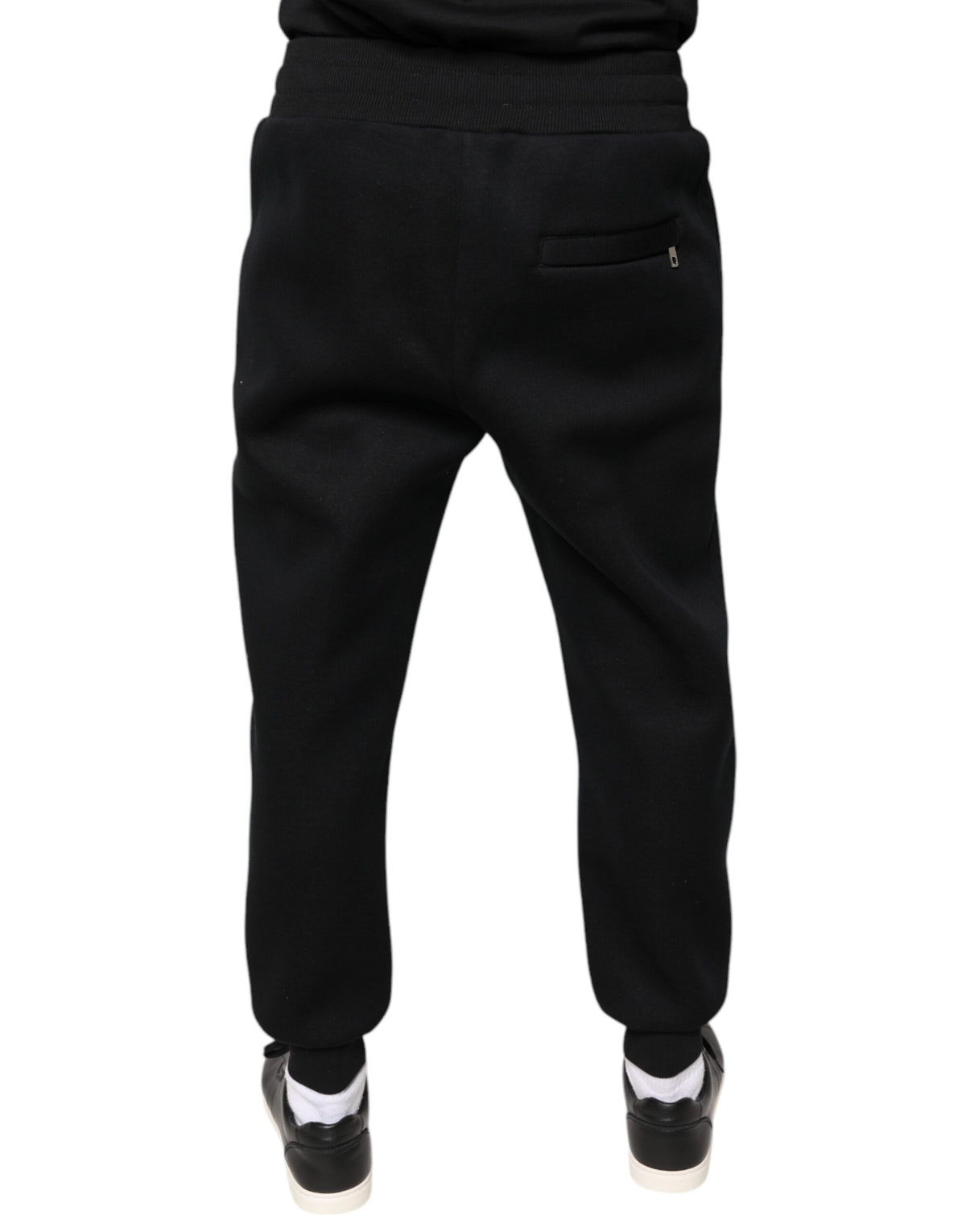 Pantalon de jogging en modal noir avec logo DG de Dolce &amp; Gabbana pour homme.
