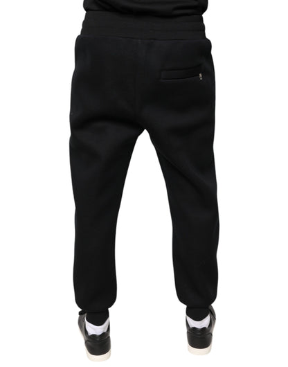 Dolce &amp; Gabbana Zwarte Modal DG Logo Joggingbroek Heren Sweatbroek Broek