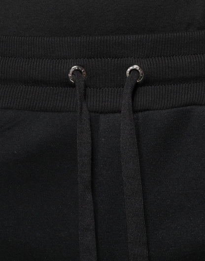 Dolce &amp; Gabbana Zwarte Modal DG Logo Joggingbroek Heren Sweatbroek Broek