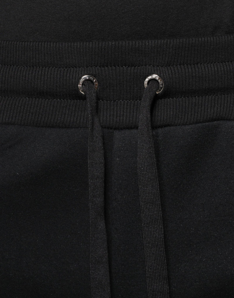 Dolce & Gabbana Black Modal DG Logo Jogger Men Sweatpants Pants