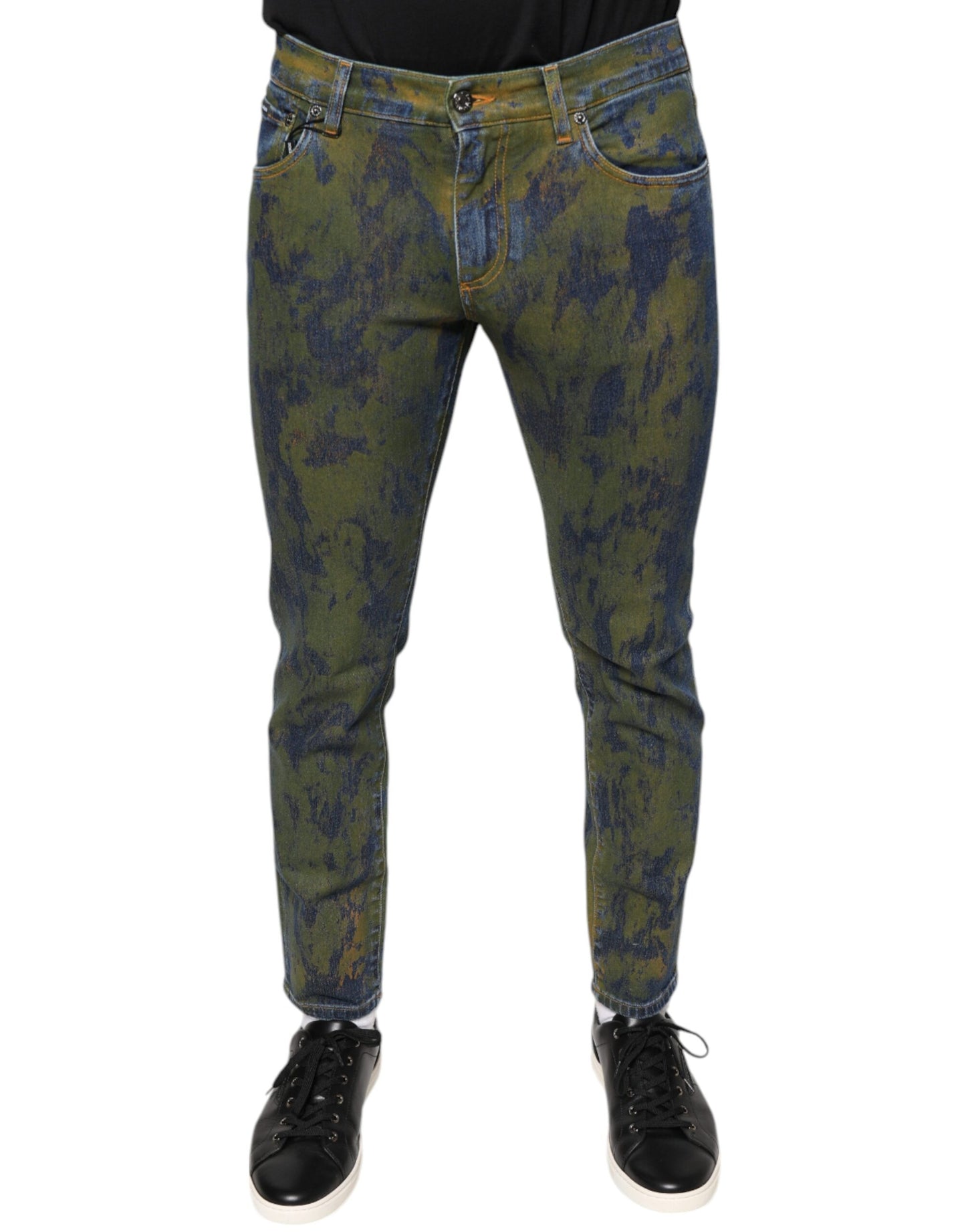 Dolce &amp; Gabbana Blauwe Katoenen Slim Fit Jeans voor Heren