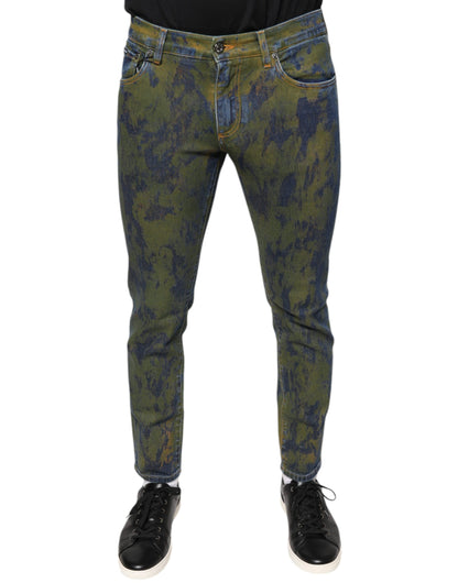 Dolce &amp; Gabbana Blauwe Katoenen Slim Fit Jeans voor Heren