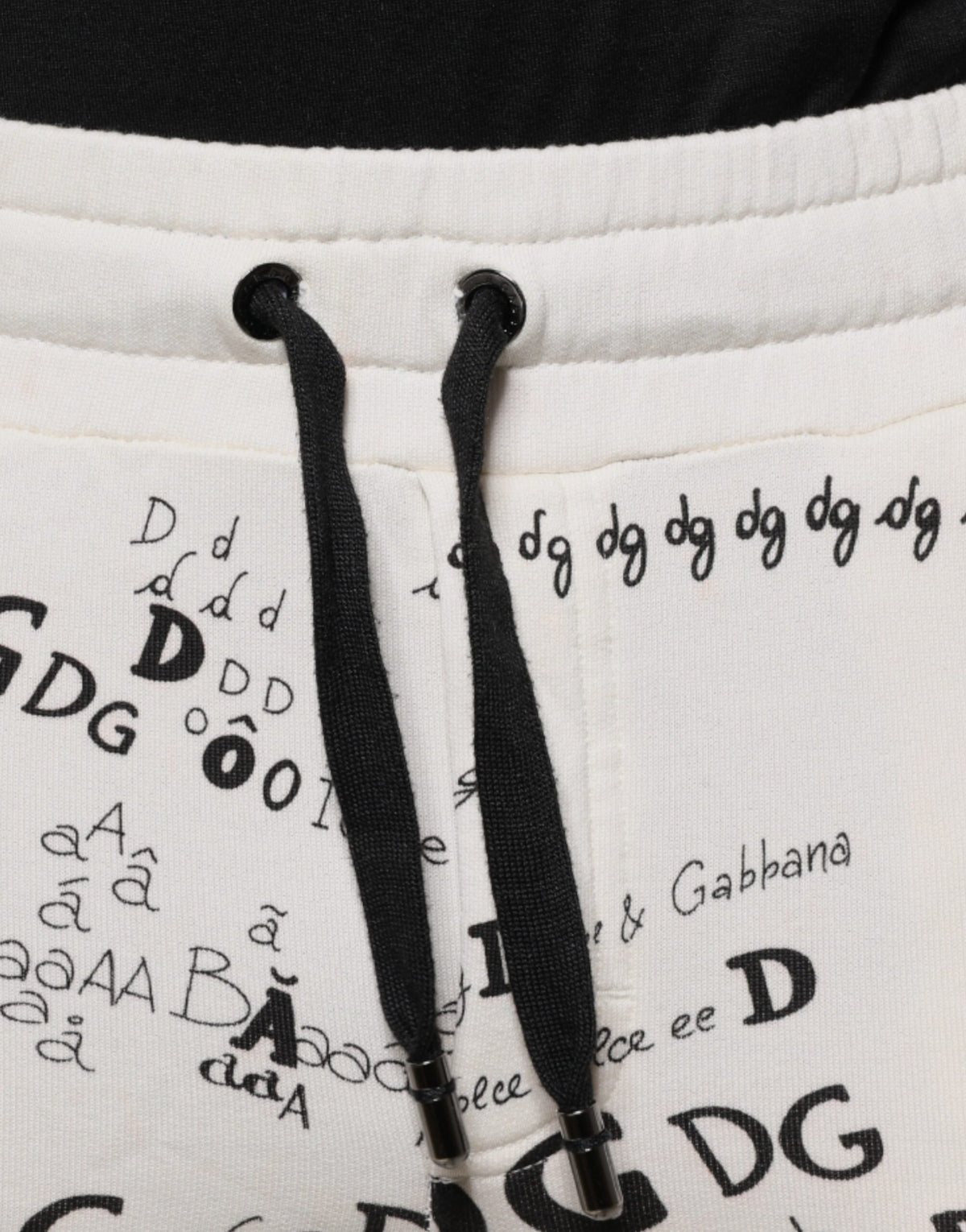 Pantalon de jogging en coton blanc imprimé Dolce &amp; Gabbana