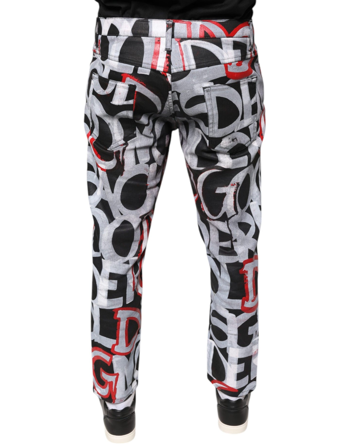 Dolce &amp; Gabbana gemengde katoenen skinny jeans met monogram