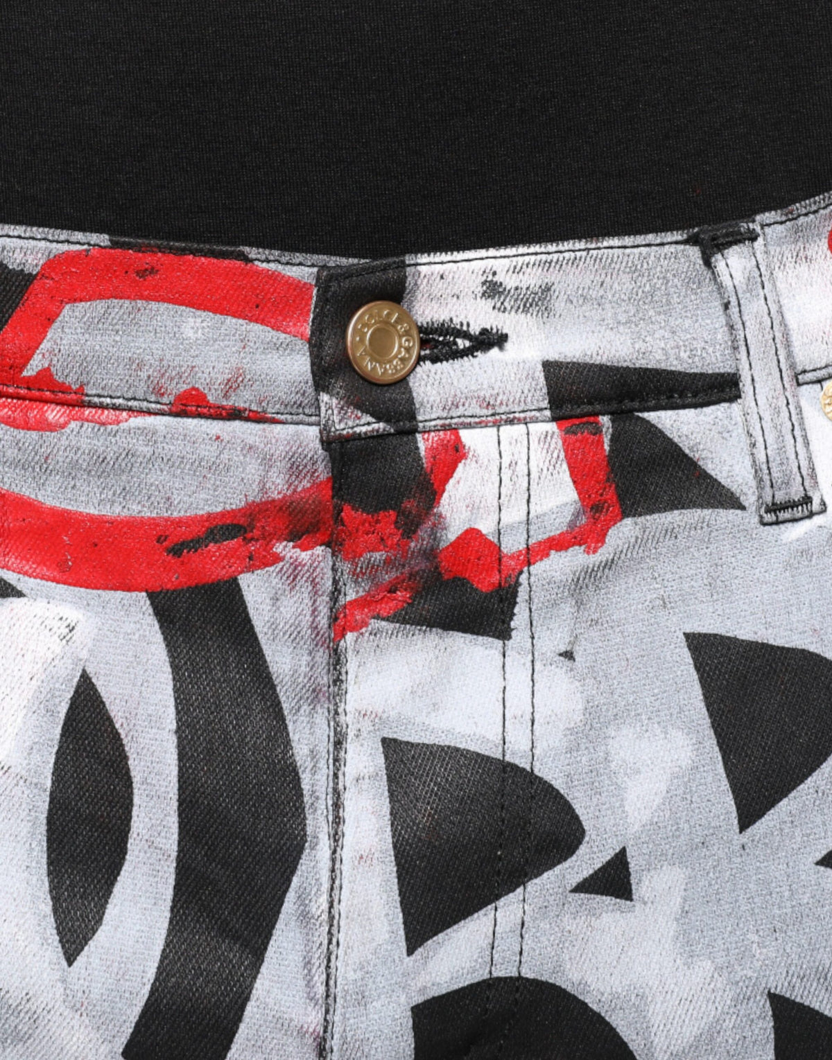 Jeans skinny en coton multicolore à monogramme de Dolce &amp; Gabbana