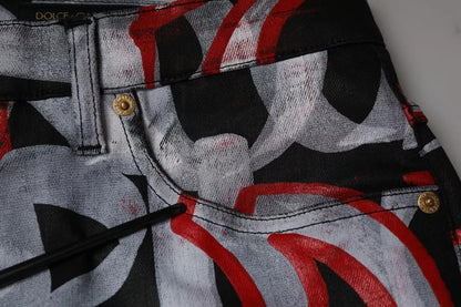 Dolce &amp; Gabbana gemengde katoenen skinny jeans met monogram
