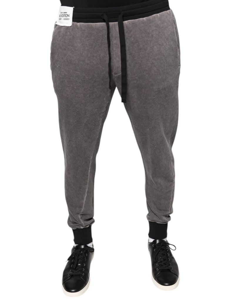 Dolce &amp; Gabbana grijze joggingbroek van katoen