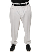 Pantalon tailleur pour homme en coton blanc Brunello Cucinelli