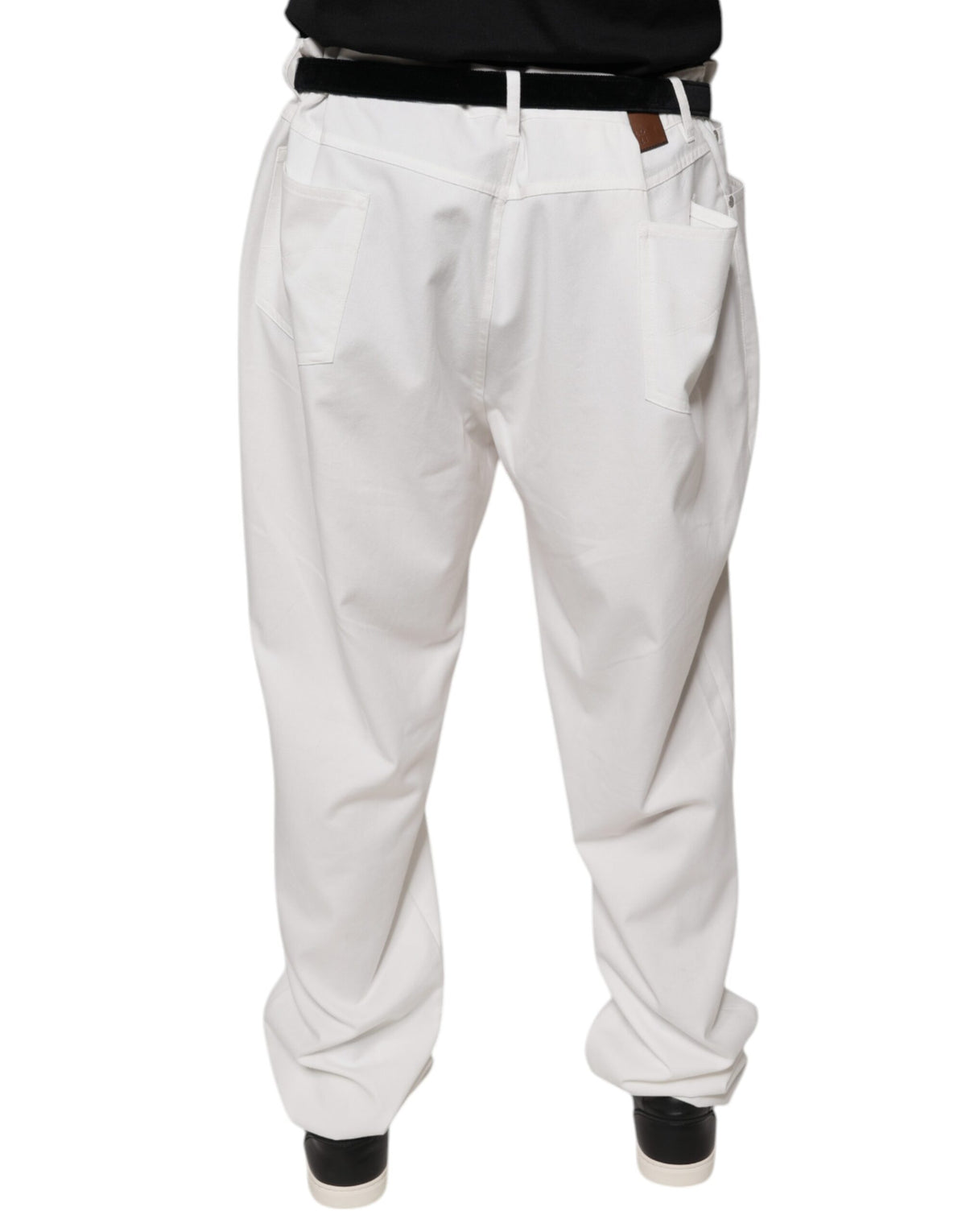 Pantalon tailleur pour homme en coton blanc Brunello Cucinelli