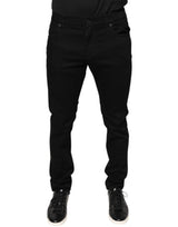 Jean slim en coton noir extensible pour homme de Dolce &amp; Gabbana