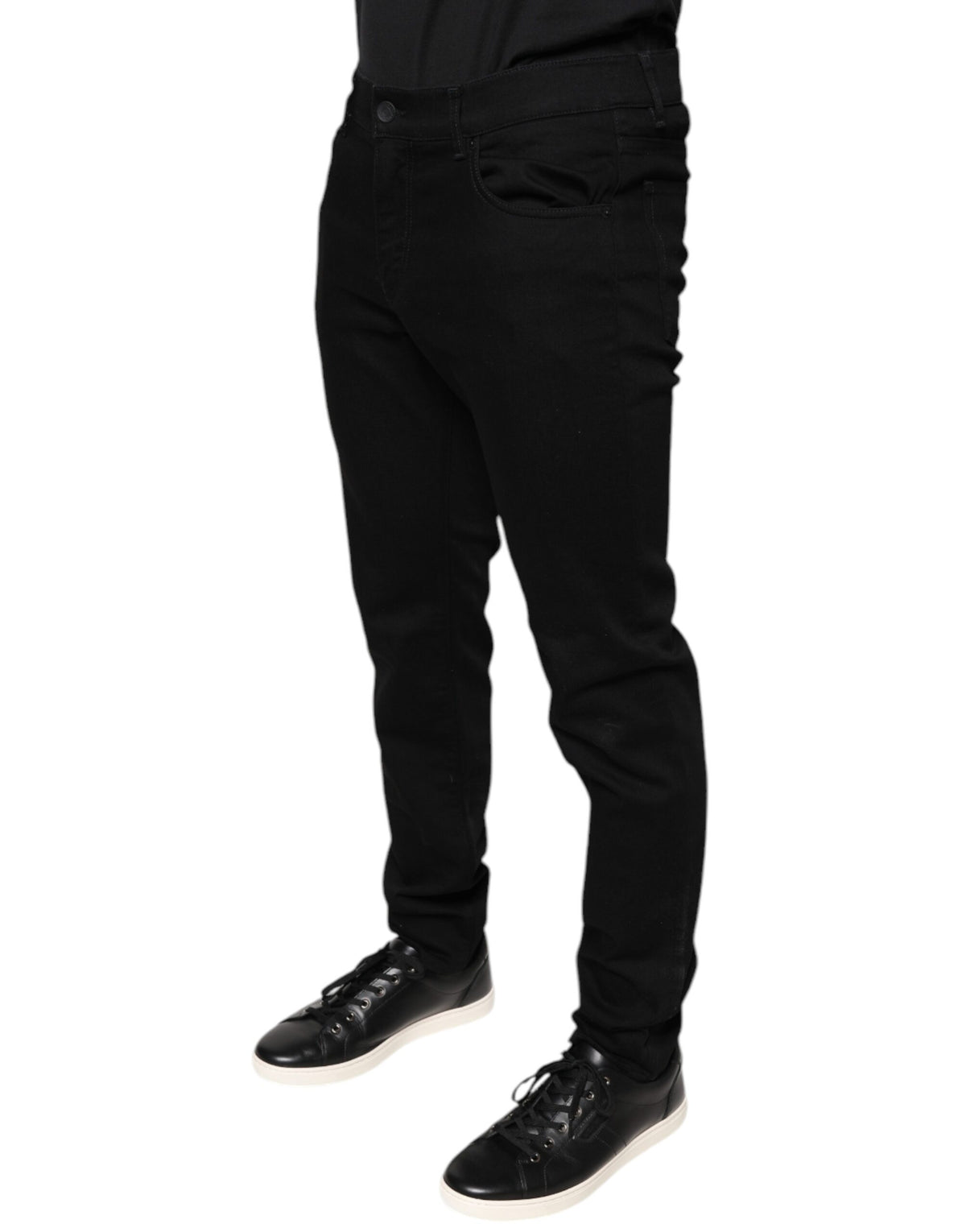 Jean slim en coton noir extensible pour homme de Dolce &amp; Gabbana
