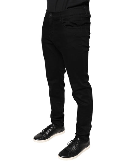 Dolce &amp; Gabbana zwarte, strakke spijkerbroek van stretch katoen voor heren