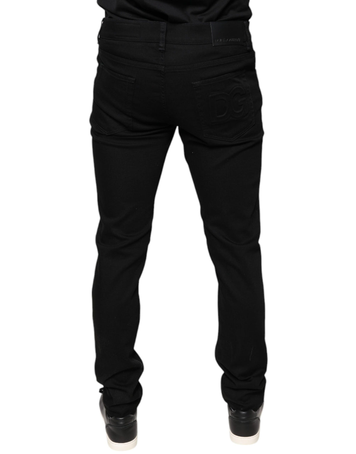 Jean slim en coton noir extensible pour homme de Dolce &amp; Gabbana