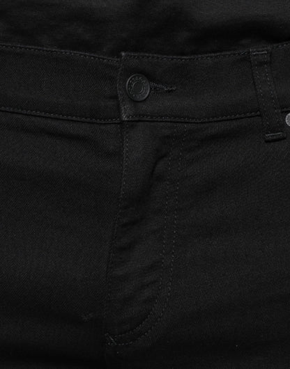 Dolce &amp; Gabbana zwarte, strakke spijkerbroek van stretch katoen voor heren