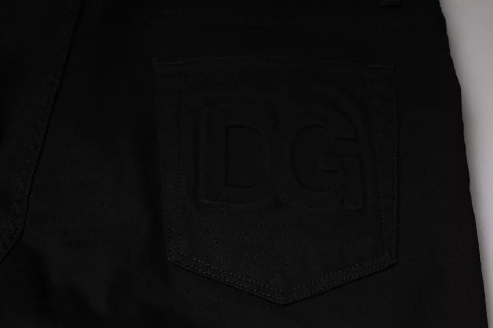 Jean slim en coton noir extensible pour homme de Dolce &amp; Gabbana
