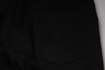 Dolce &amp; Gabbana zwarte, strakke spijkerbroek van stretch katoen voor heren