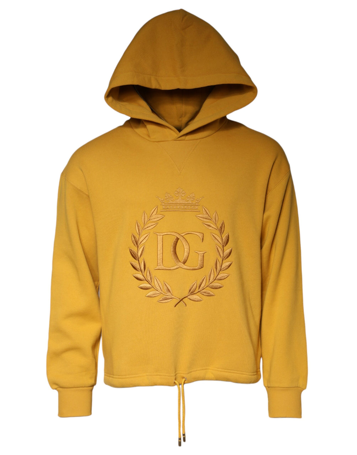 Sweat à capuche homme Dolce &amp; Gabbana, couleur moutarde, logo DG.