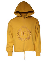 Sweat à capuche homme Dolce &amp; Gabbana, couleur moutarde, logo DG.