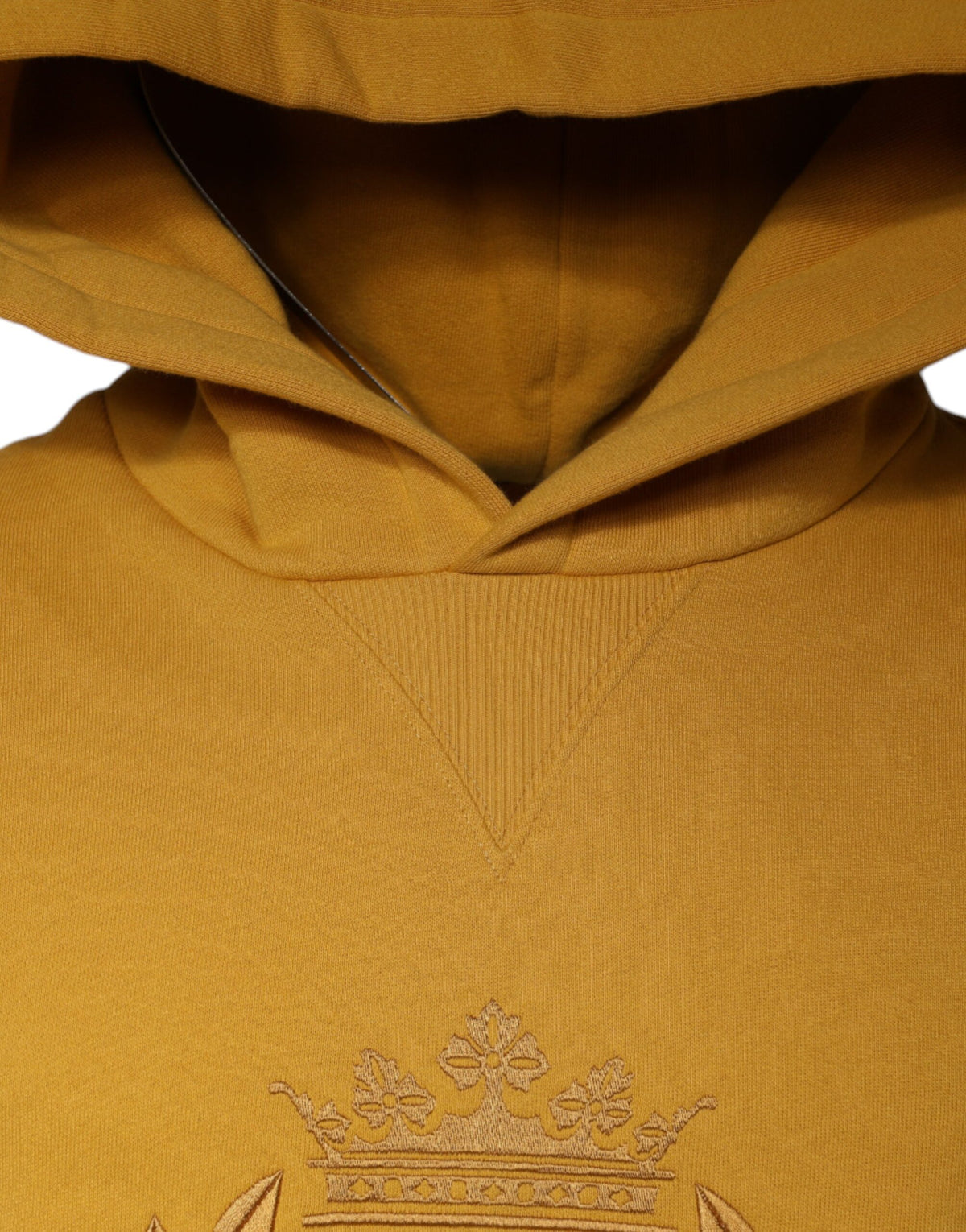 Sweat à capuche homme Dolce &amp; Gabbana, couleur moutarde, logo DG.