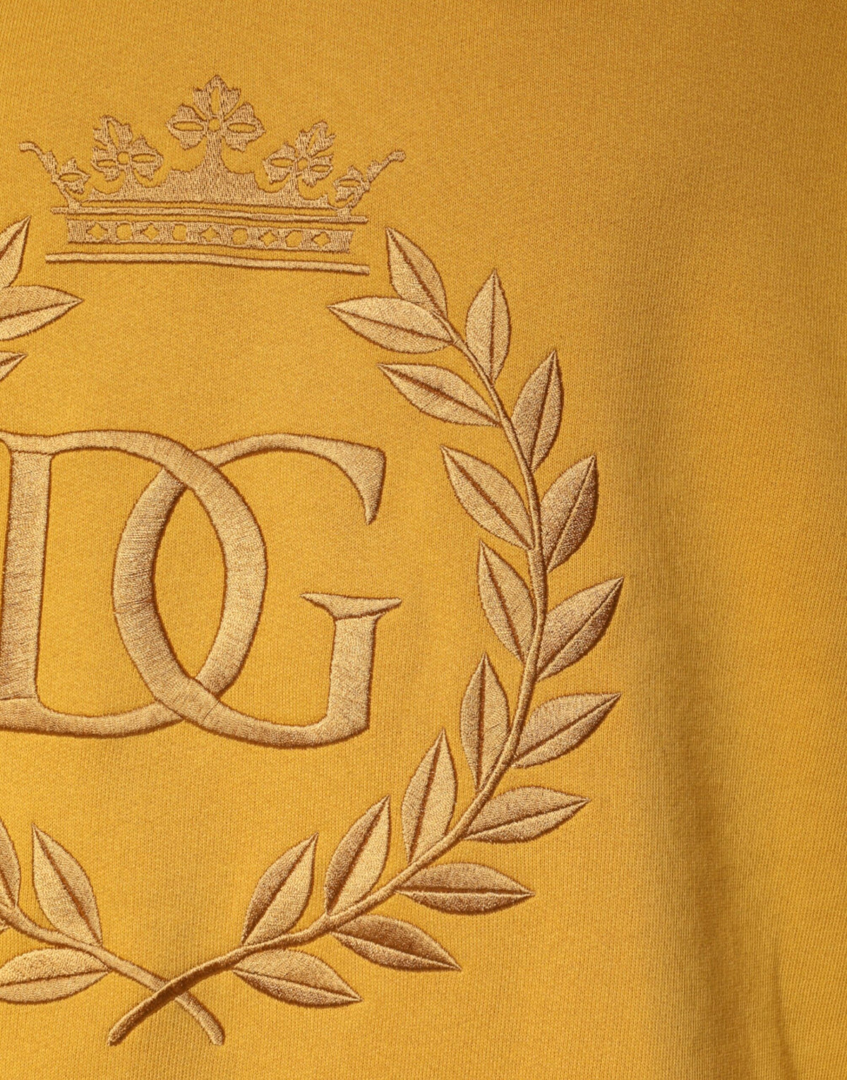 Sweat à capuche homme Dolce &amp; Gabbana, couleur moutarde, logo DG.