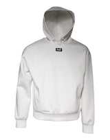 Sweat à capuche homme Dolce &amp; Gabbana blanc avec logo D&amp;G