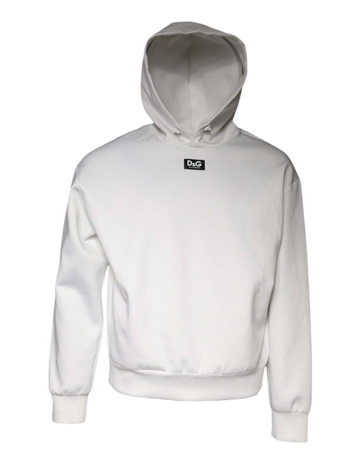 Sweat à capuche homme Dolce &amp; Gabbana blanc avec logo D&amp;G