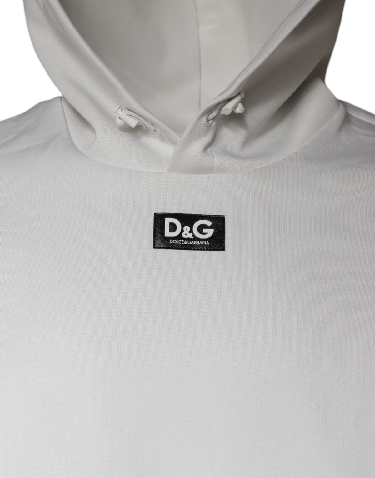 Sweat à capuche homme Dolce &amp; Gabbana blanc avec logo D&amp;G