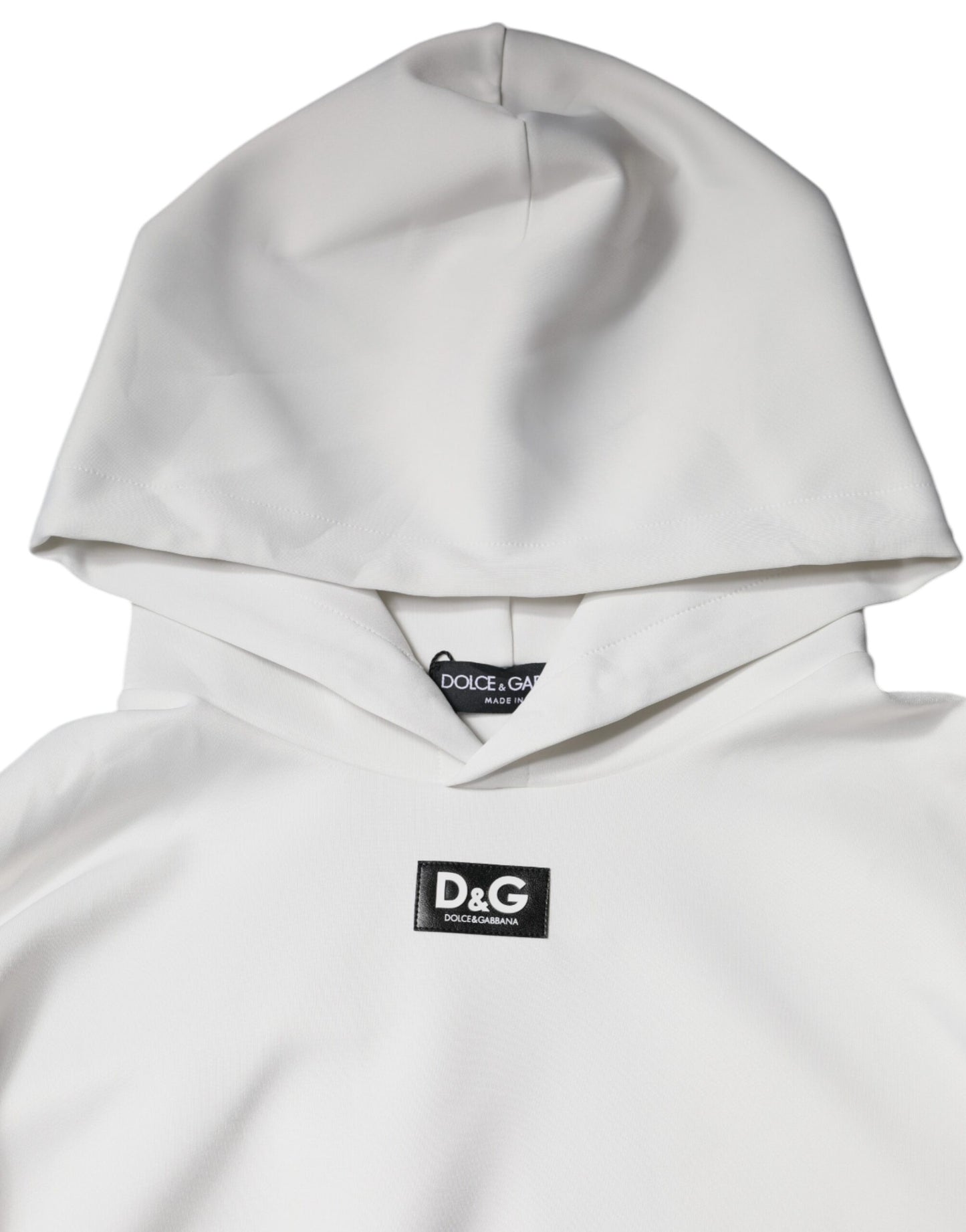 Dolce &amp; Gabbana wit D&amp;G logo hoodie heren sweatshirt trui