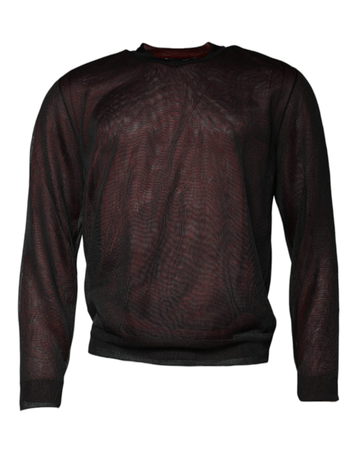 Pull en polyester à col rond, couleur bordeaux, Dolce &amp; Gabbana