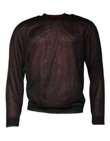 Pull en polyester à col rond, couleur bordeaux, Dolce &amp; Gabbana