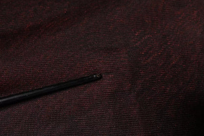 Dolce &amp; Gabbana Maroon Crew Neck Pullover Sweater van Polyester