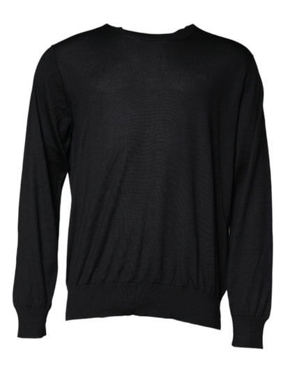 Dolce &amp; Gabbana zwarte crewnecktrui van kasjmier