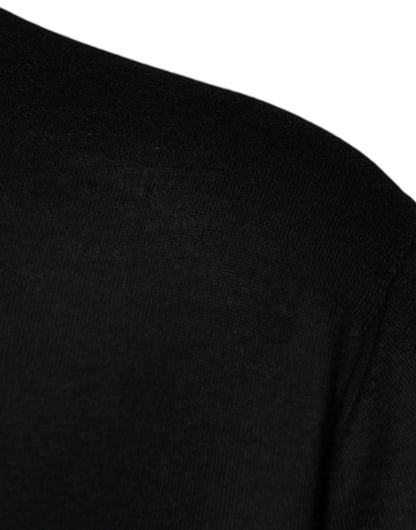 Dolce &amp; Gabbana zwarte crewnecktrui van kasjmier