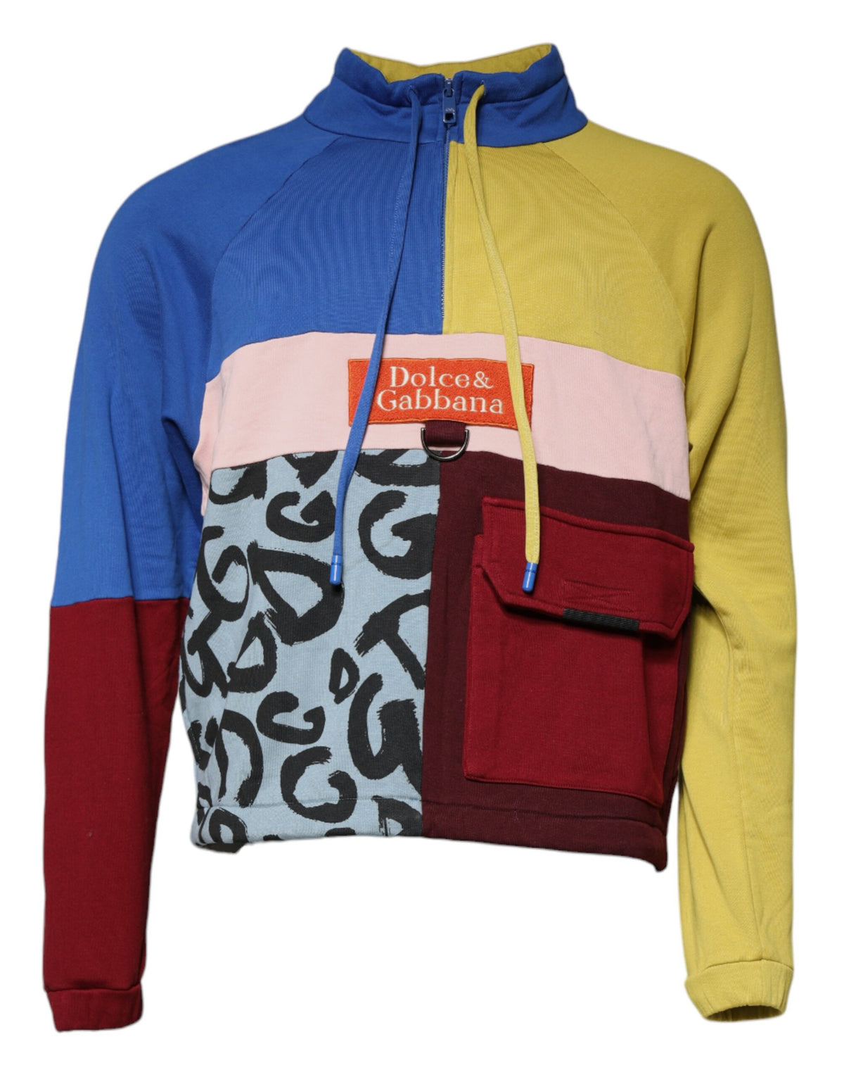 Pull en sweat multicolore à motifs patchwork Dolce &amp; Gabbana pour homme