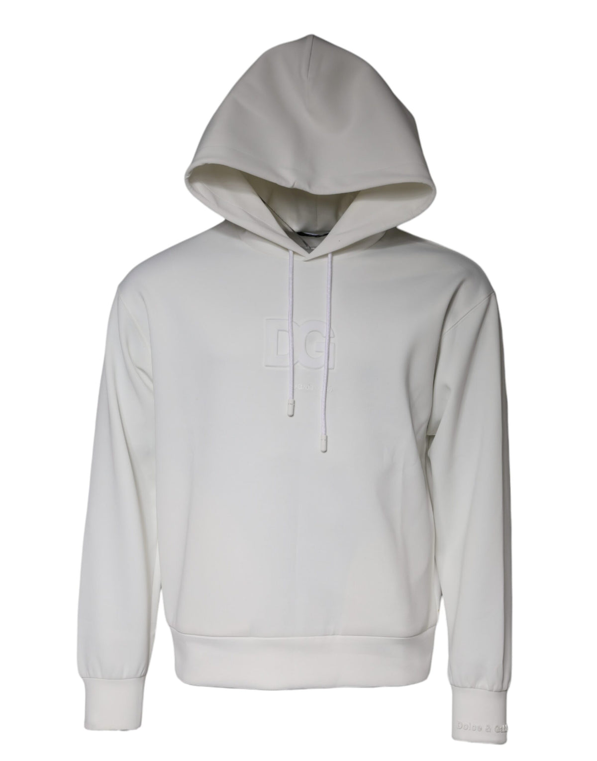 Sweat à capuche homme Dolce &amp; Gabbana blanc avec logo DG