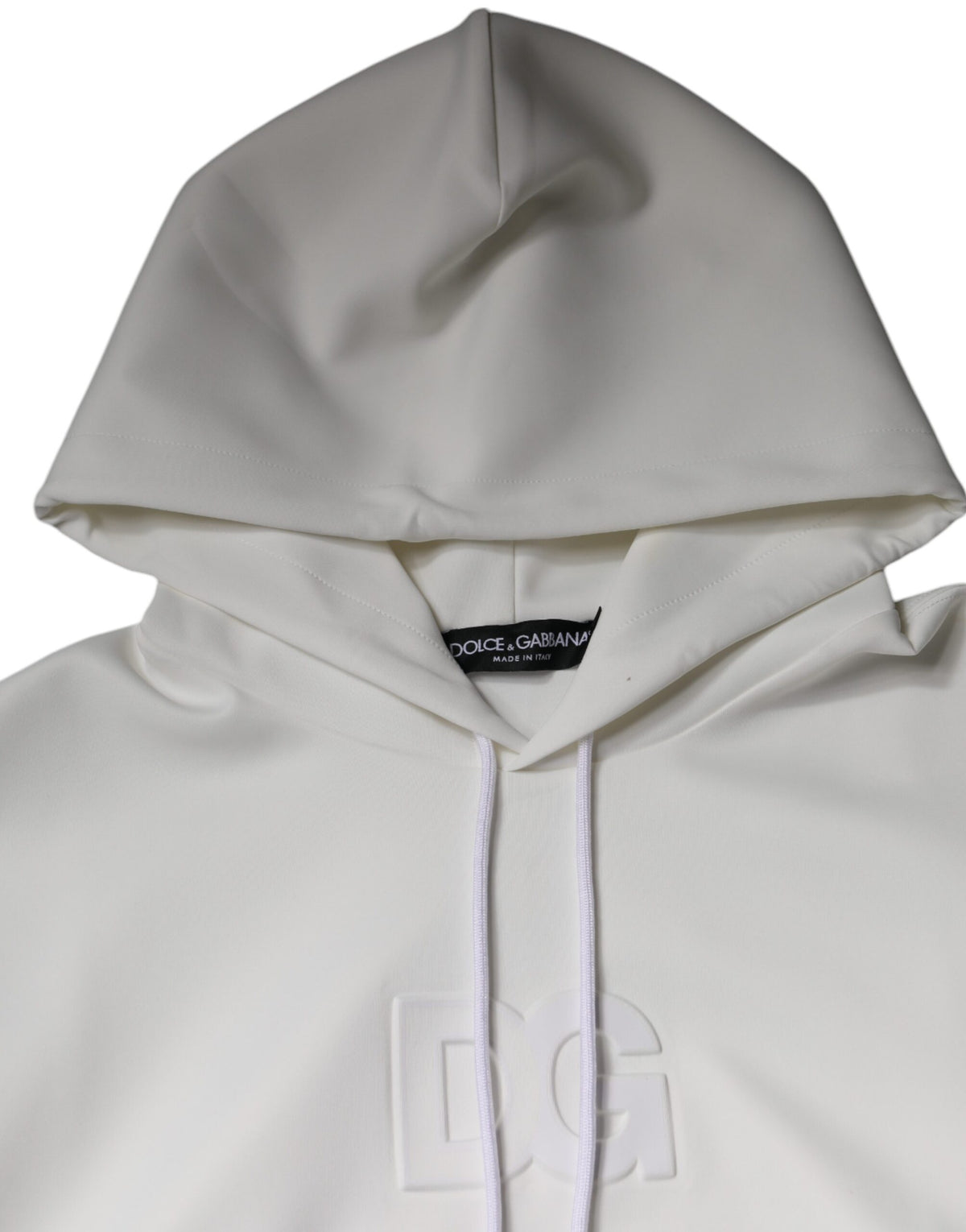 Sweat à capuche homme Dolce &amp; Gabbana blanc avec logo DG