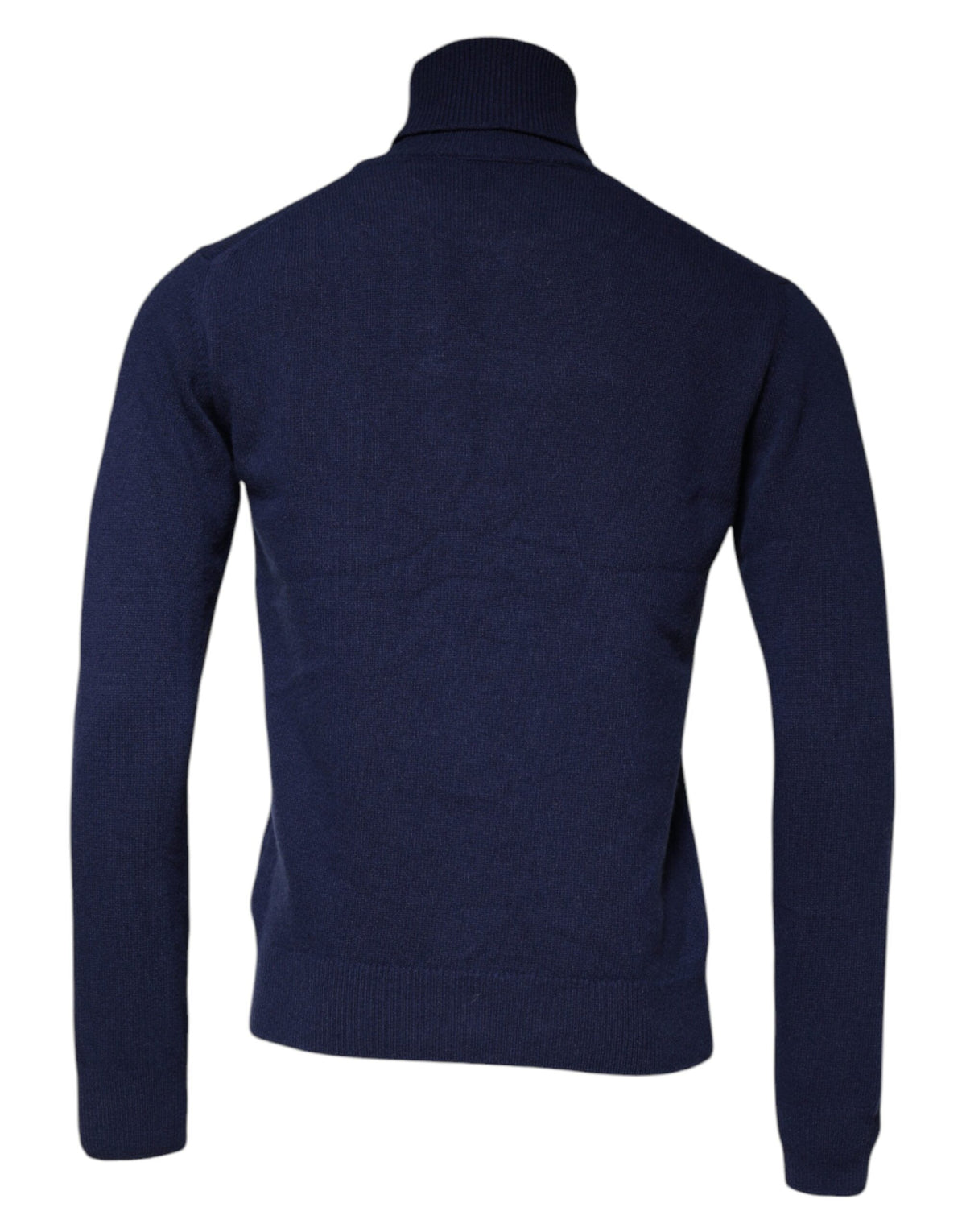 Pull en laine bleu à col montant en jersey de Dolce &amp; Gabbana