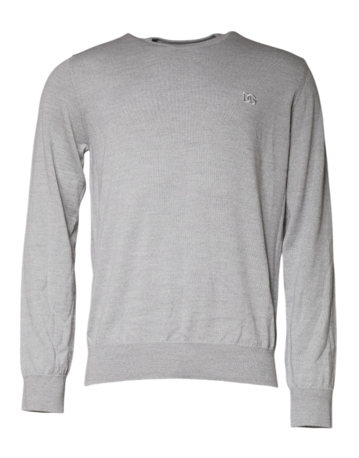 Pull en laine à col rond gris clair de Dolce &amp; Gabbana