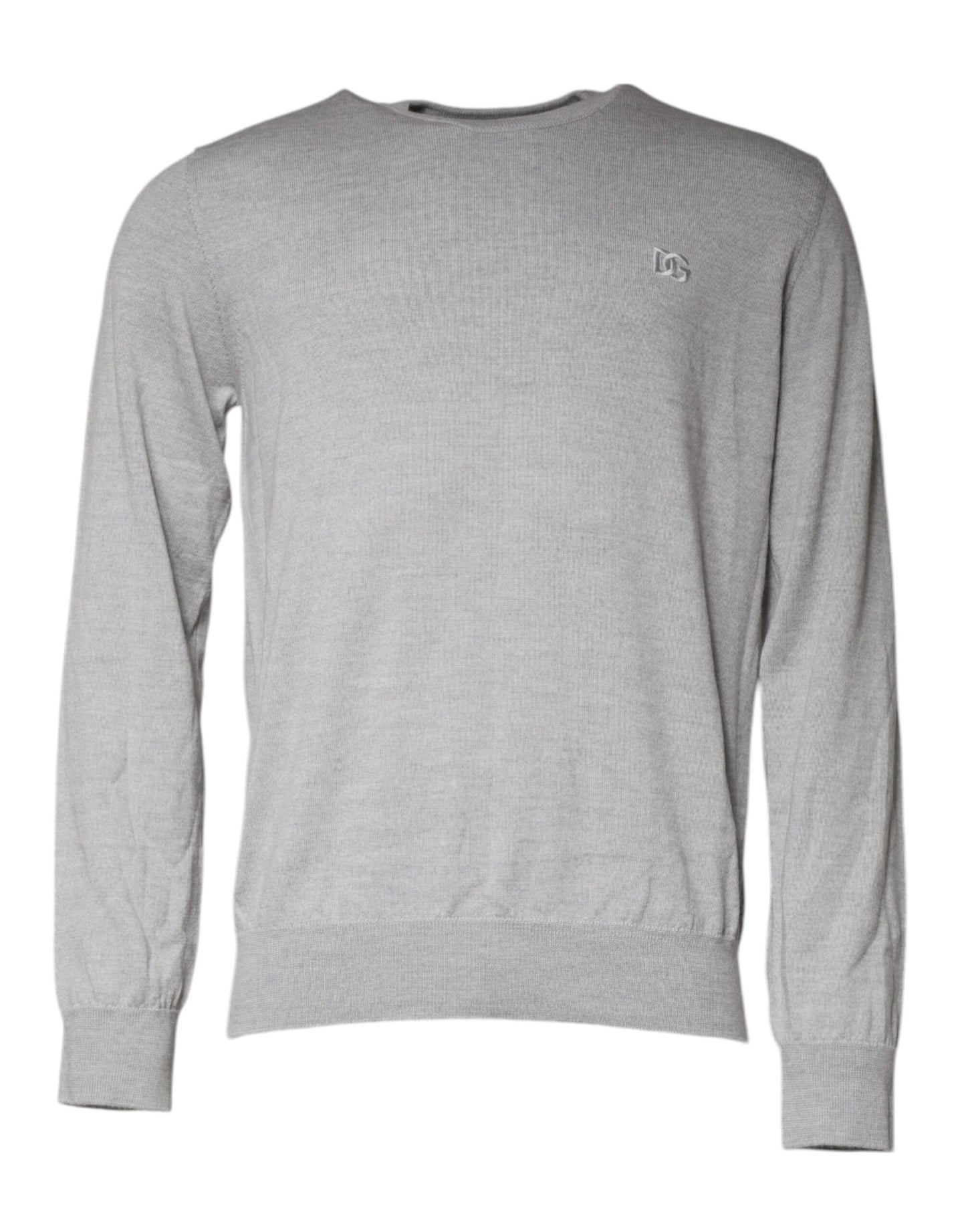 Pull en laine à col rond gris clair de Dolce &amp; Gabbana