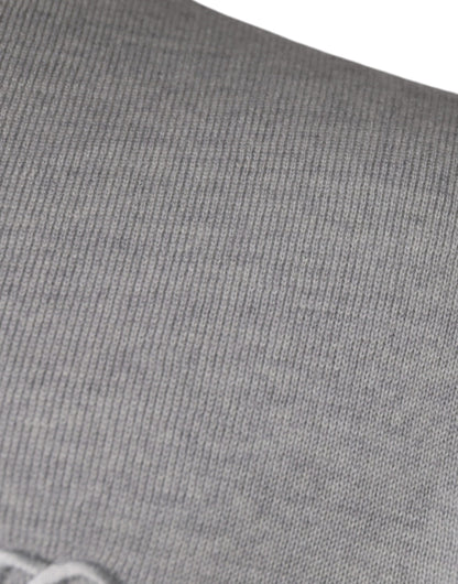 Pull en laine à col rond gris clair de Dolce &amp; Gabbana