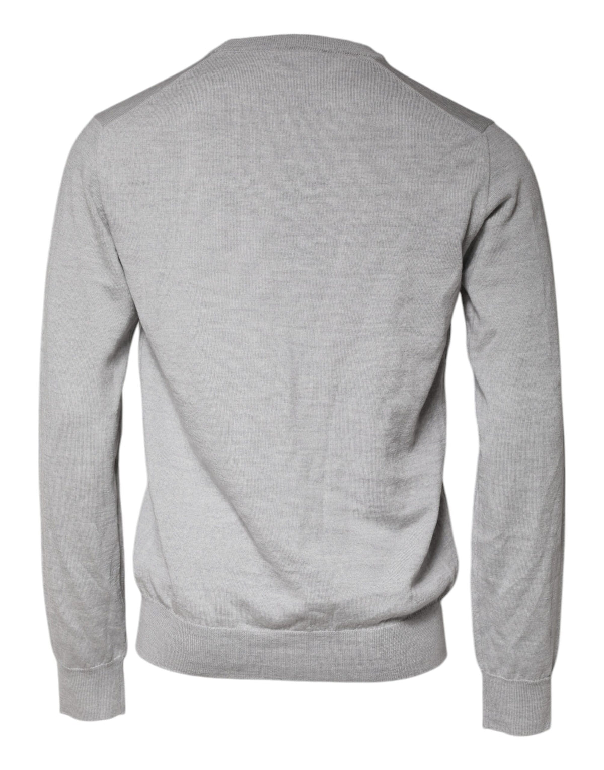 Pull en laine à col rond gris clair de Dolce &amp; Gabbana