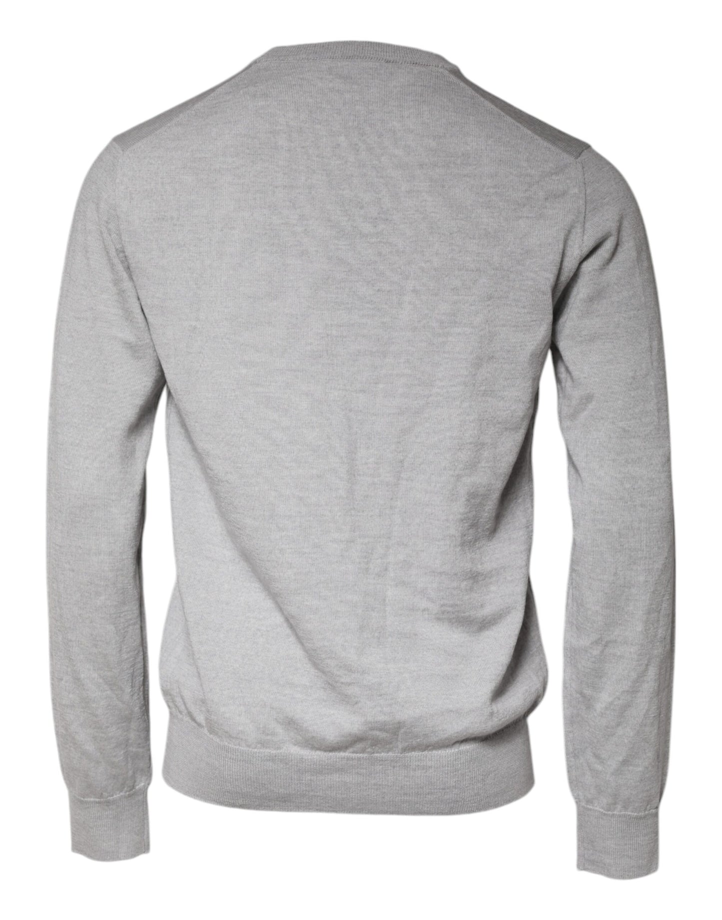 Pull en laine à col rond gris clair de Dolce &amp; Gabbana