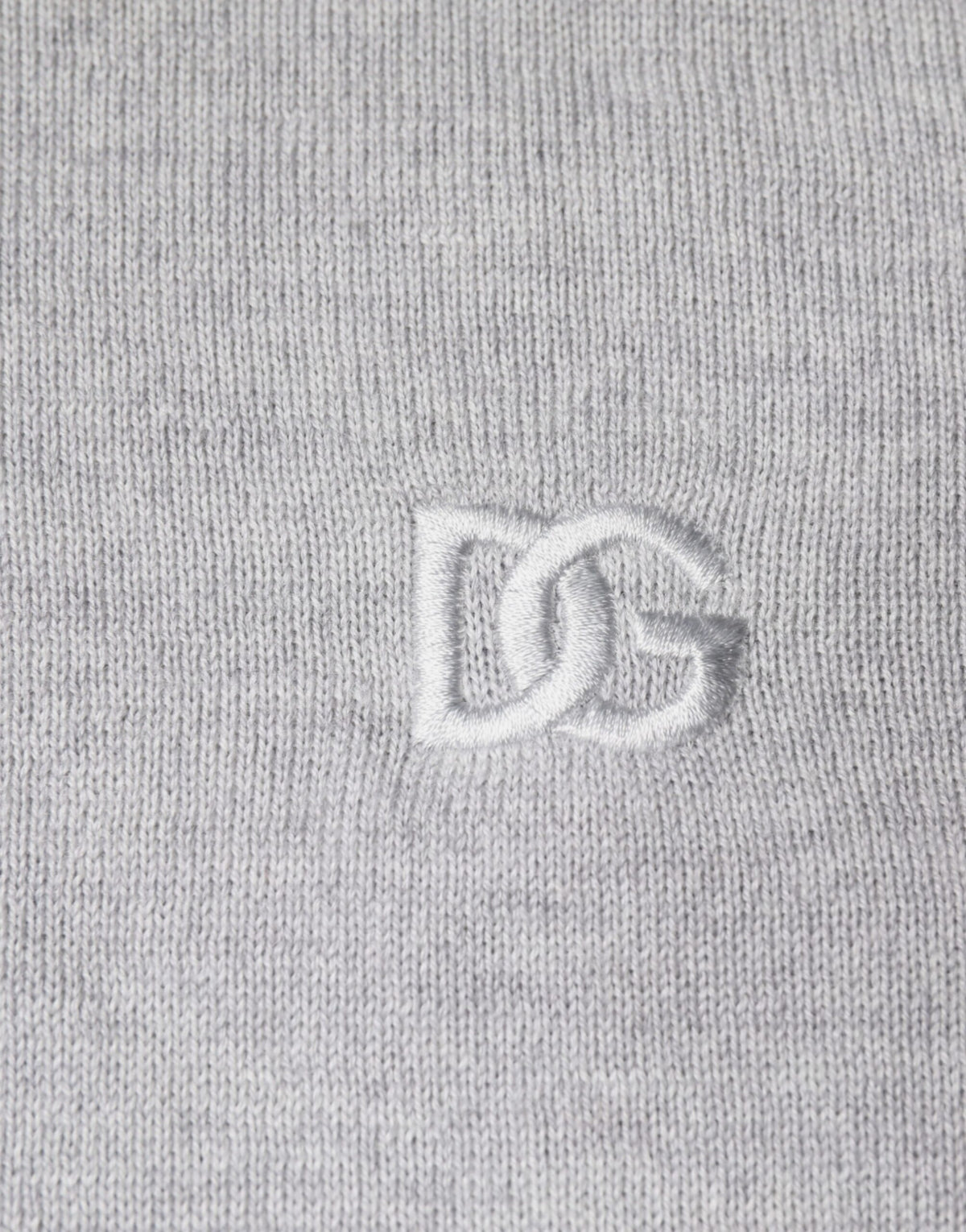 Pull en laine à col rond gris clair de Dolce &amp; Gabbana