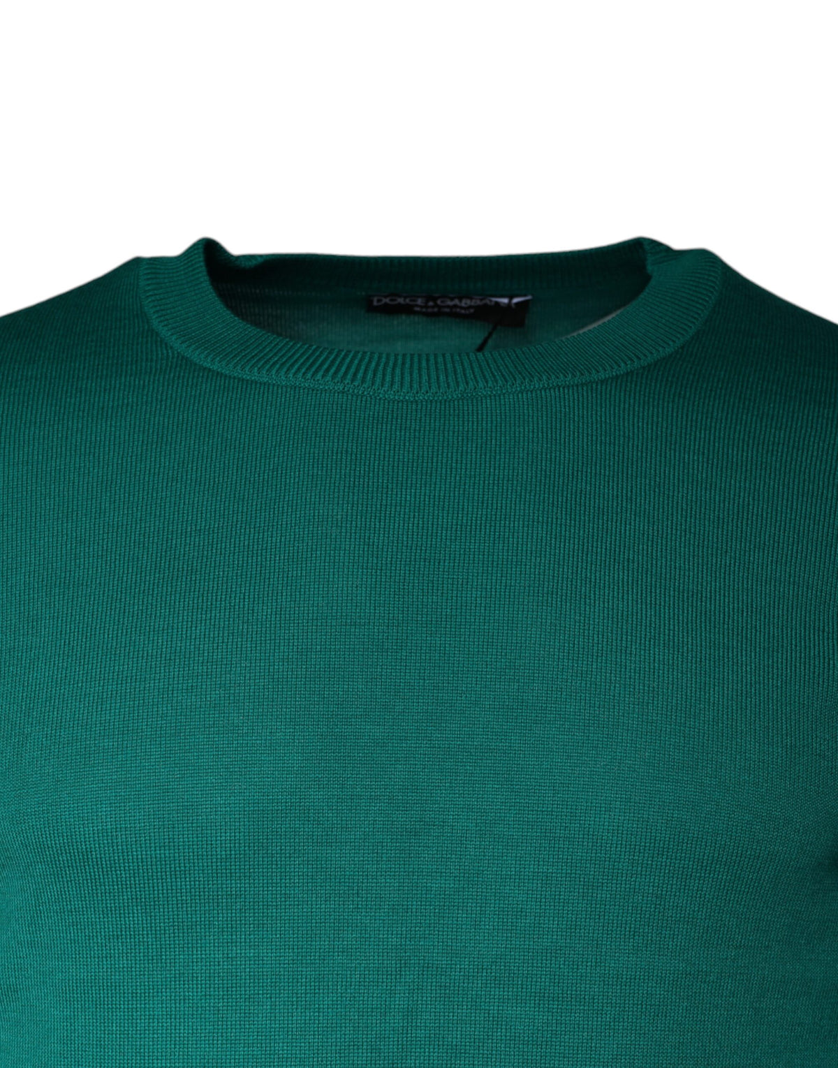 Pull en laine verte à col rond Dolce &amp; Gabbana