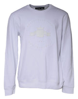 Pull en coton pour homme Replay, col rond, logo blanc en relief.