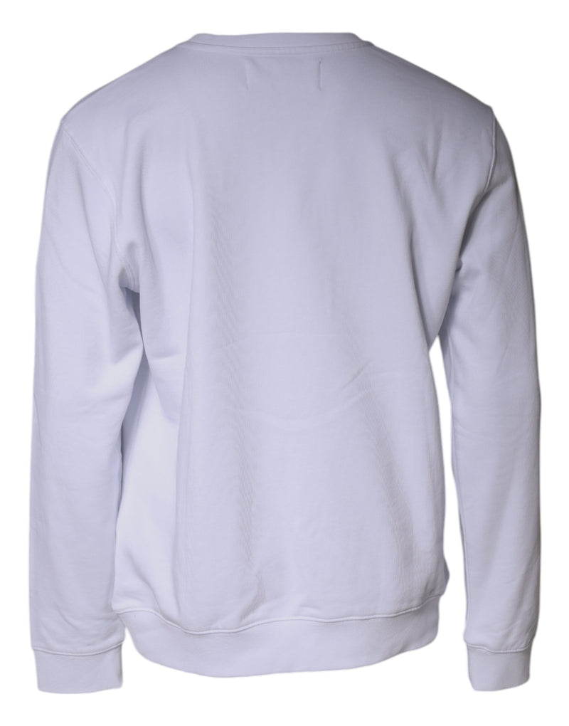 Pull en coton pour homme Replay, col rond, logo blanc en relief.
